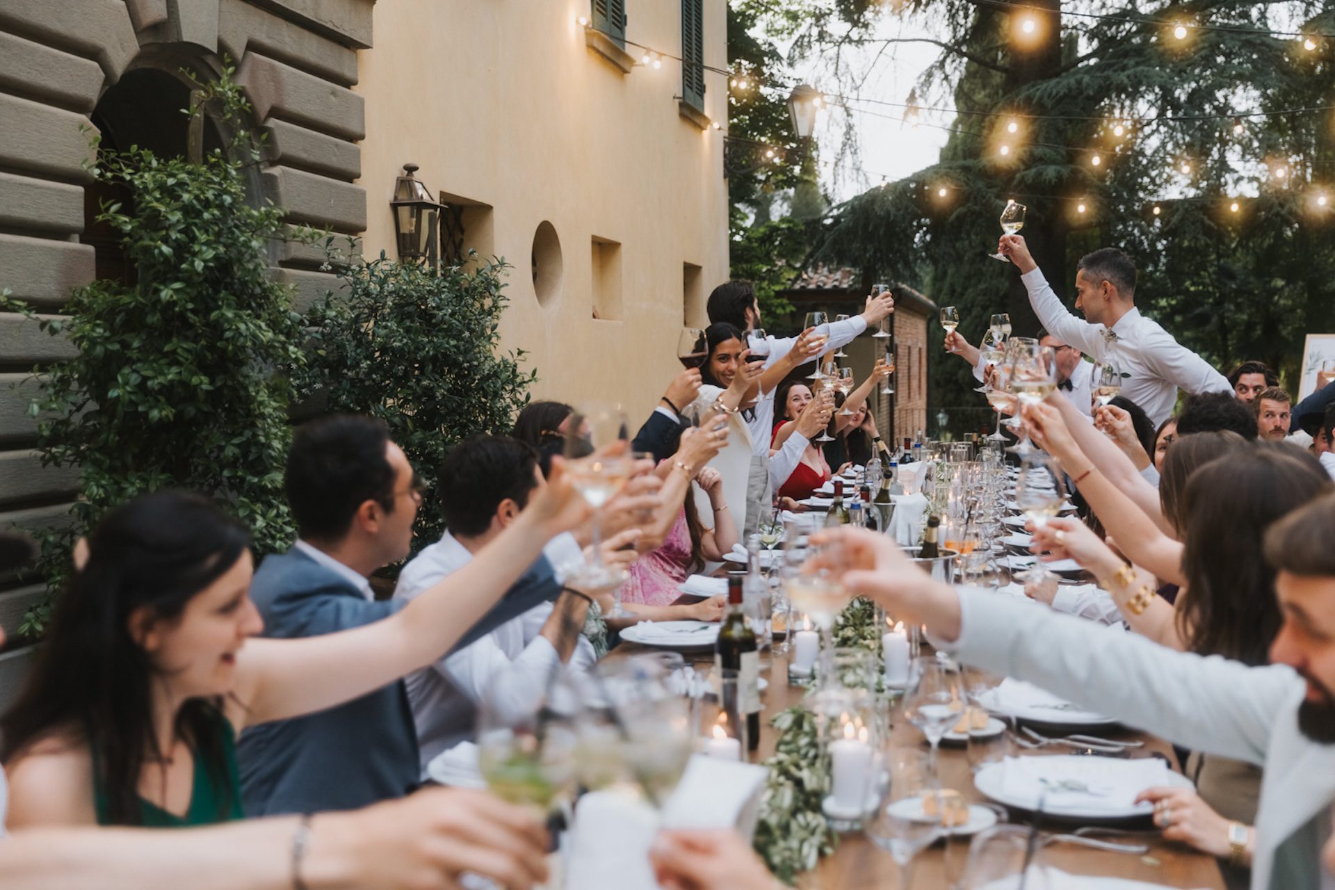 Rehearsal dinner per matrimonio in Toscana con Glicine catering